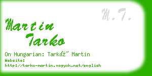 martin tarko business card